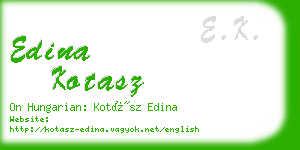 edina kotasz business card